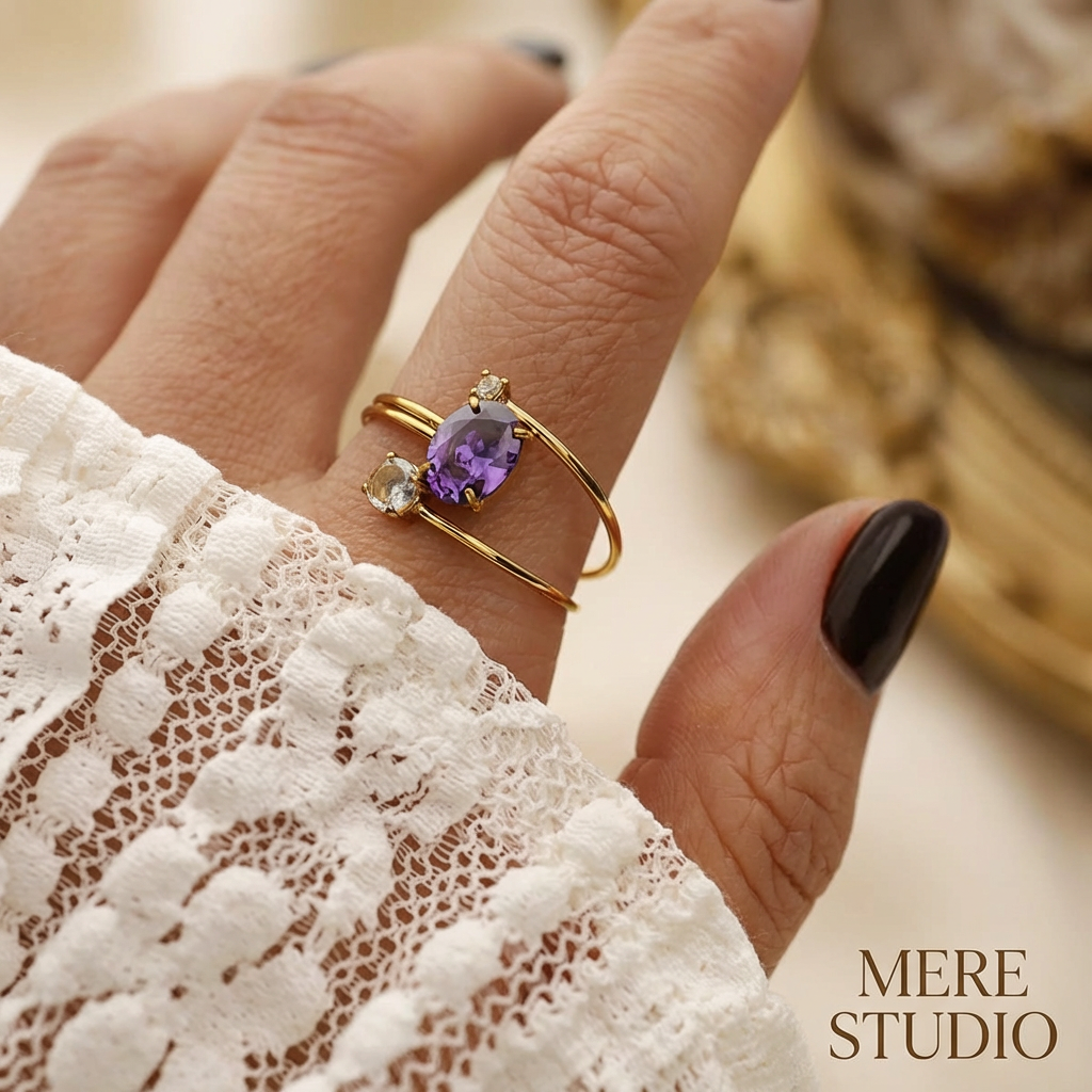 THE ROYAL AMETHYST DAWN RING