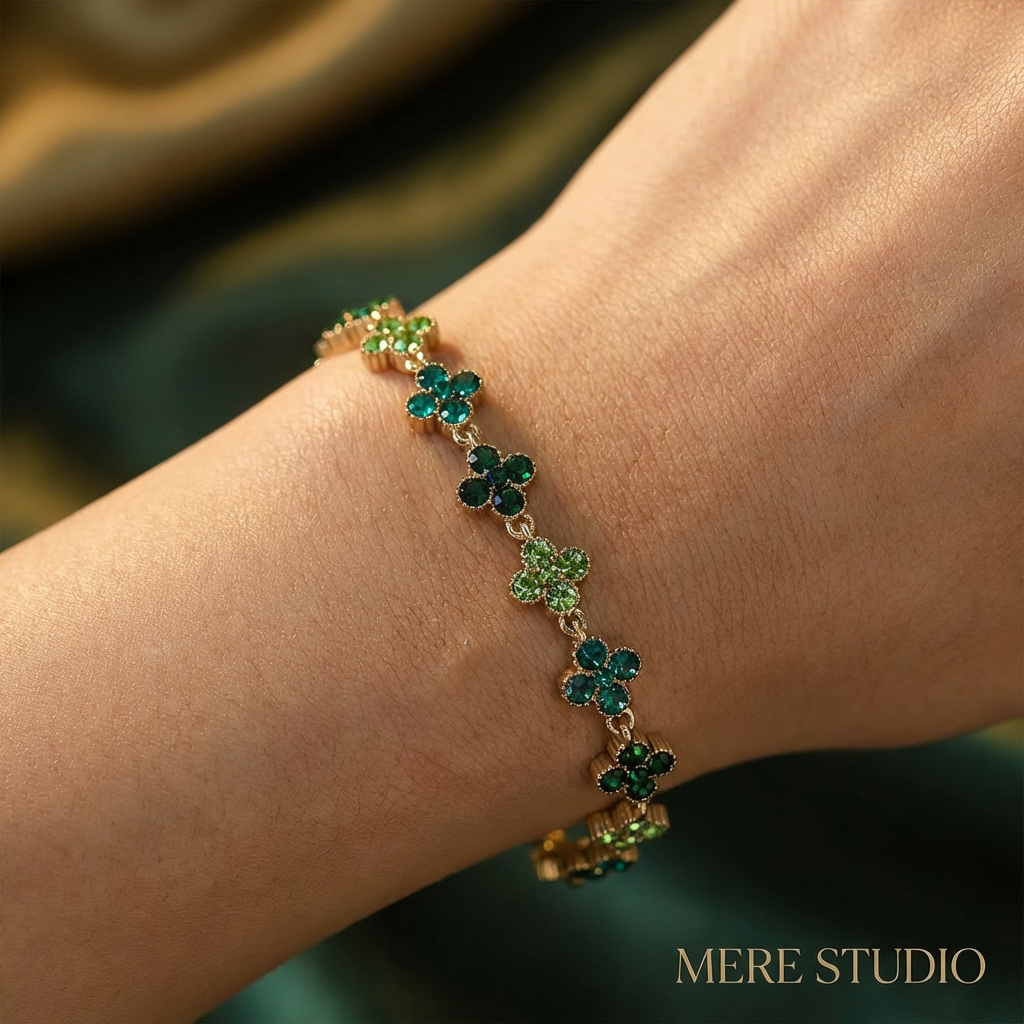 THE EMERALD BLOOM TENNIS BRACELET