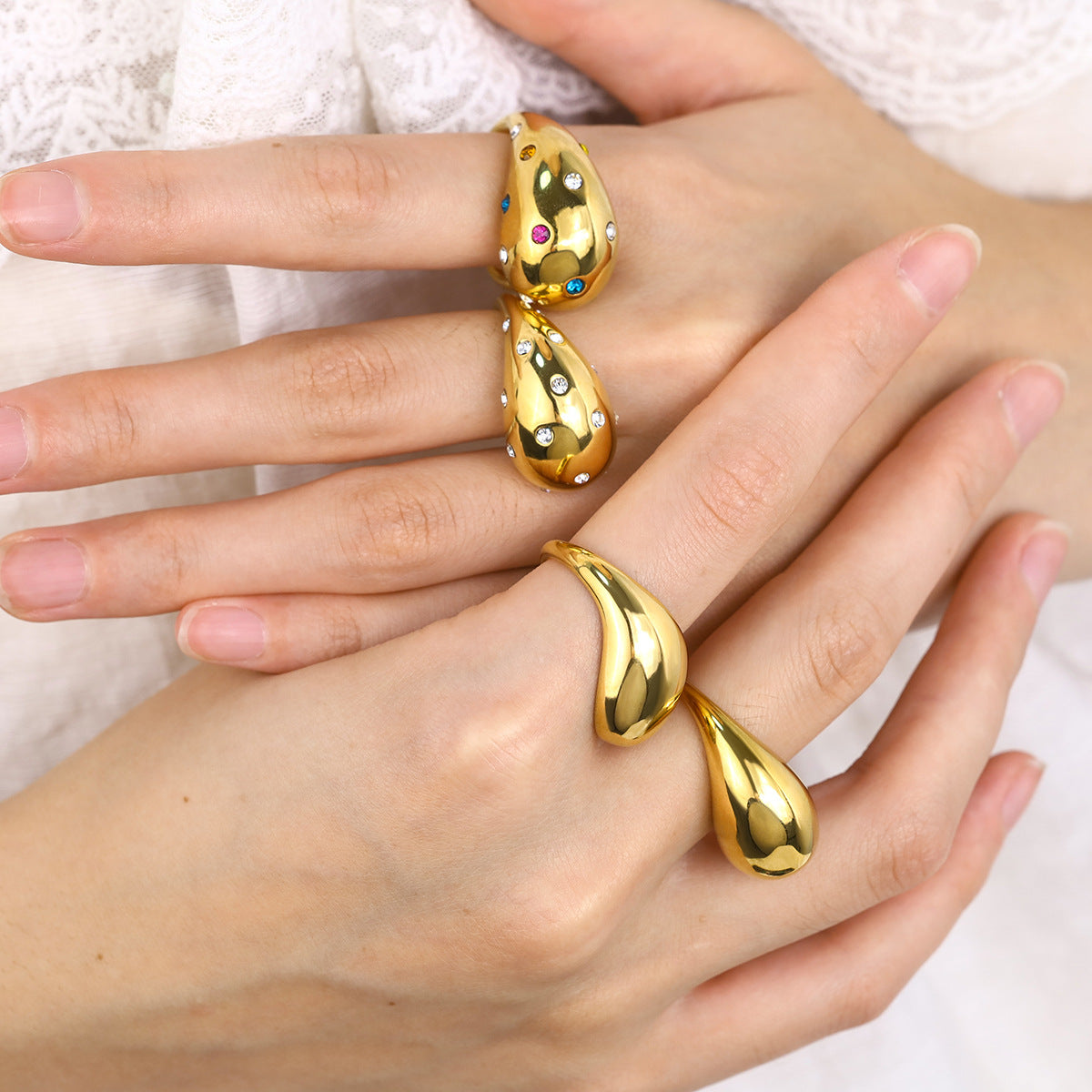 THE PRISM DEWDROP STATEMENT RING