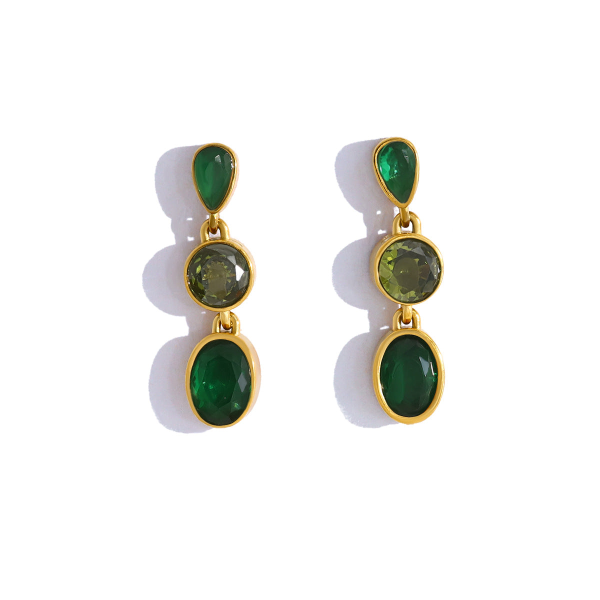 THE EMERALD CASCADE DROP EARRINGS