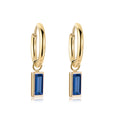 THE EMERALD REALM HUGGIE DROP EARRINGS