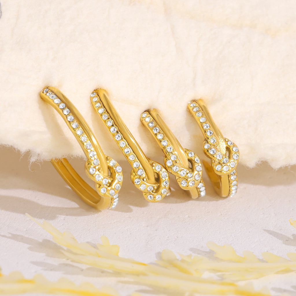 THE HELIX PAVÉ BRAIDED HOOPS