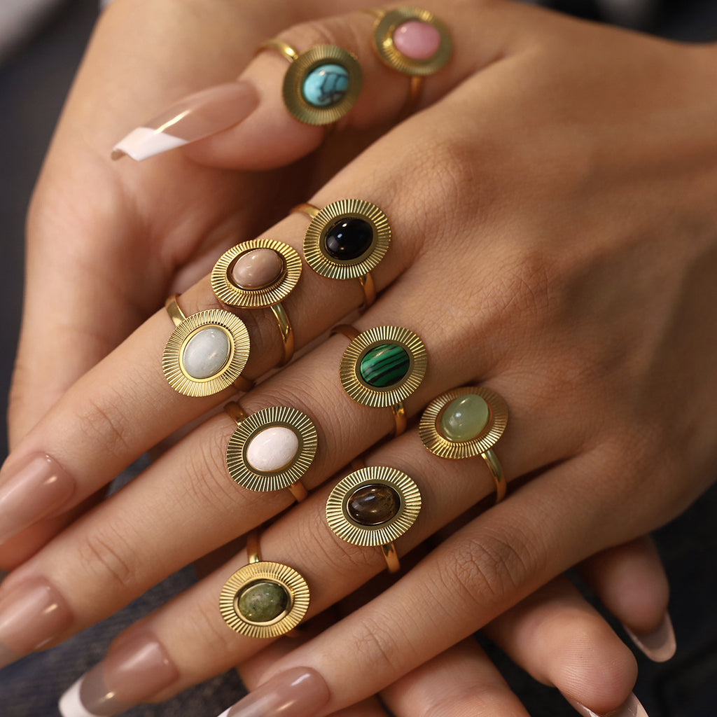 THE EARTH PULSE NATURAL STONE RING