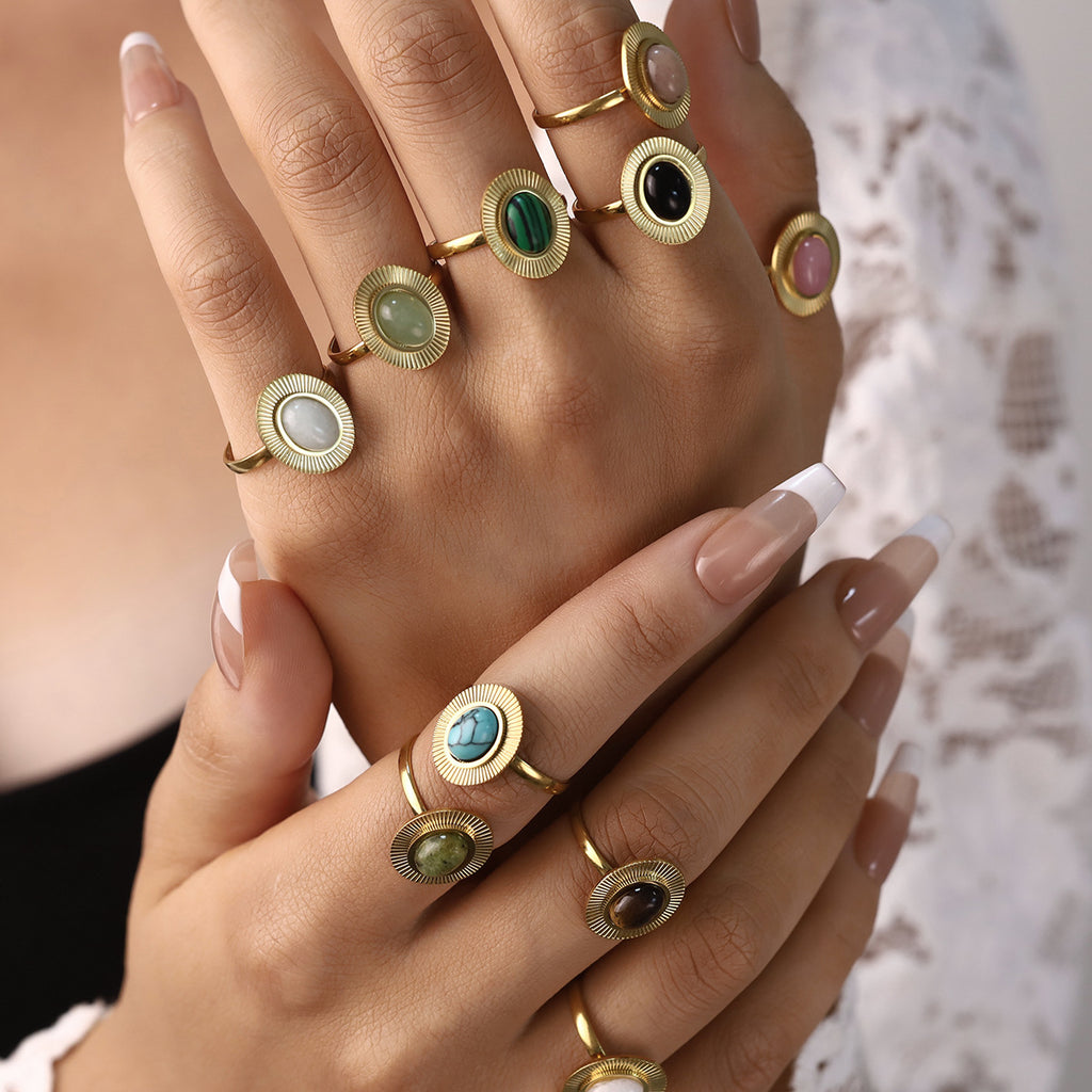 THE EARTH PULSE NATURAL STONE RING