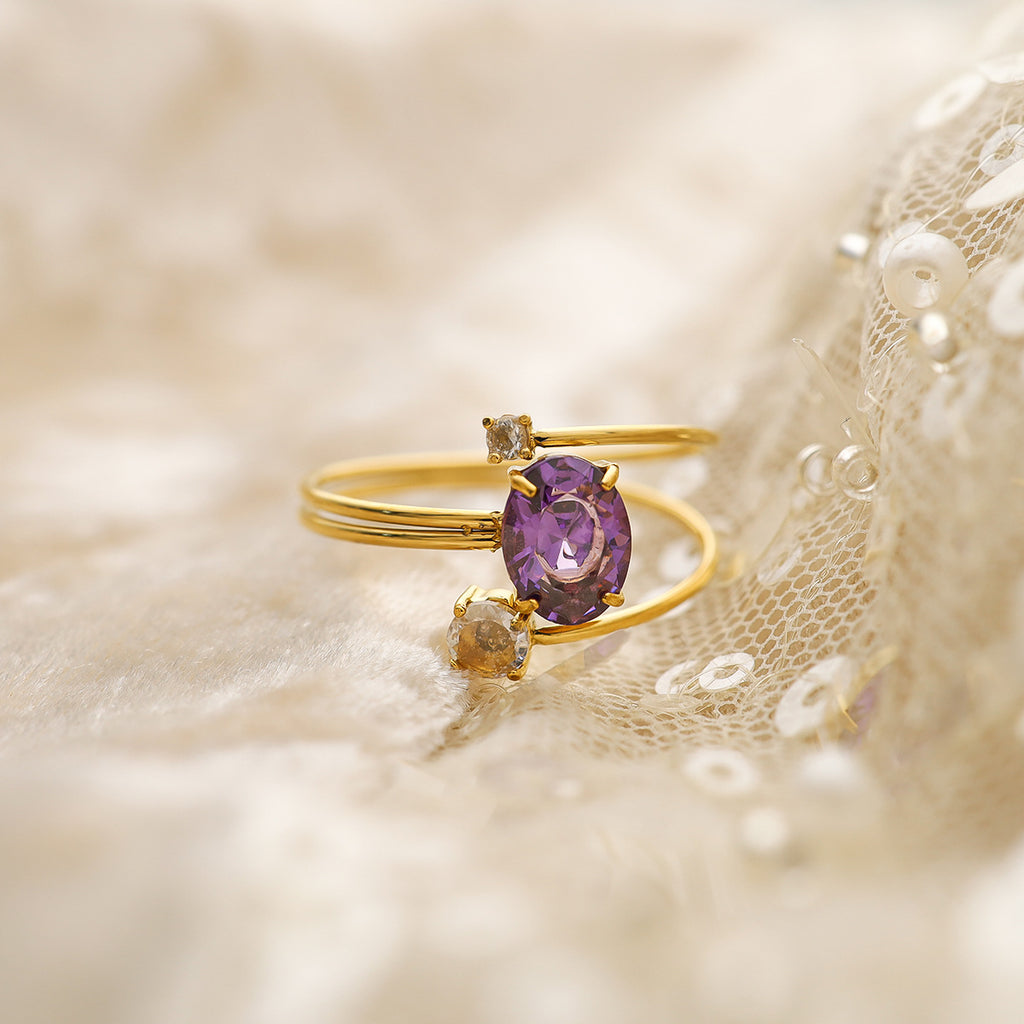 THE ROYAL AMETHYST DAWN RING