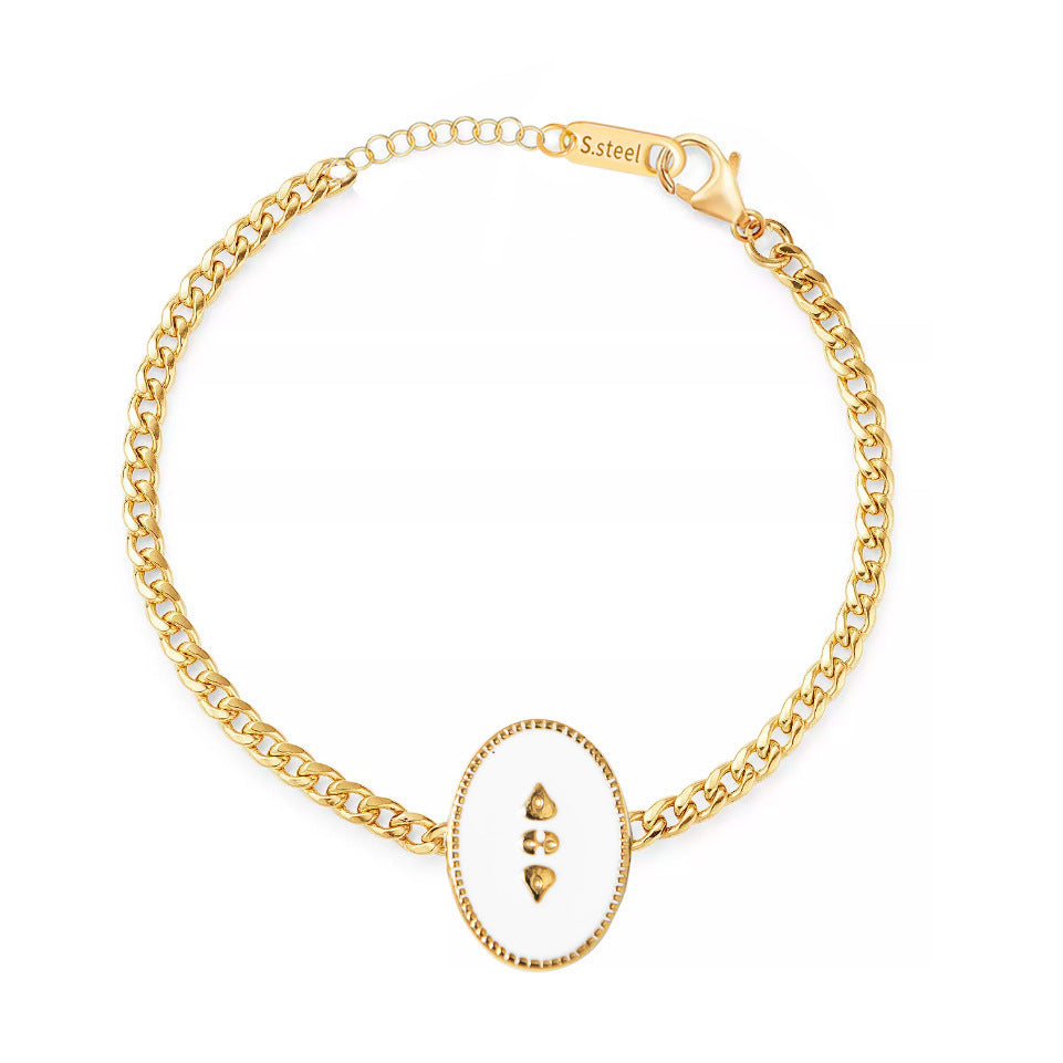THE NOIR & BLANC ENAMEL LINK BRACELET